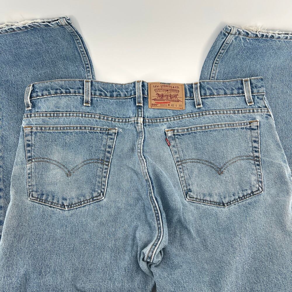 VTG Levi’s 505 Regular Fit Straight Leg Denim Jeans Mens 42x30 1995 Skater
